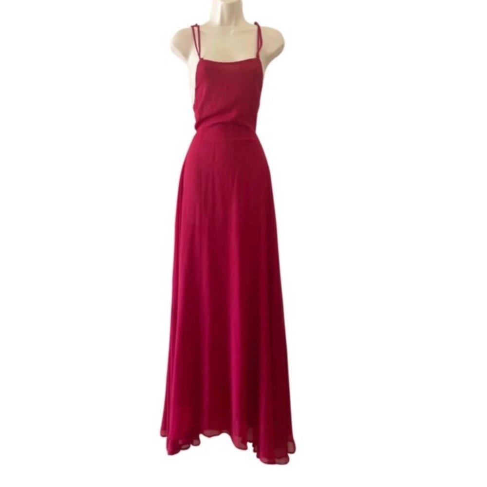 Size 4: EUC Shein Red Mesh Gown